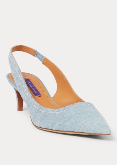 Women's Ralph Lauren Cleo Cotton Chambray Pumps | 176854VXA